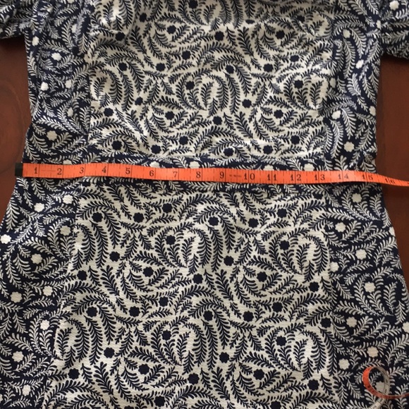 NWOT Boden Island navy blue and white calico floral shift dress 8 S M - Picture 7 of 12